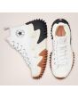 Zapatillas Converse Run Star Motion Hi blancas con plataforma blanca negra y goma miel Unisex superior 