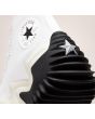 Zapatillas Converse Run Star Motion Hi blancas con plataforma blanca negra y goma miel Unisex talón