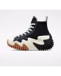 Zapatillas Converse Run Star Motion Hi negras con plataforma blanca negra y goma miel Unisex izquierda 