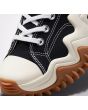 Zapatillas Converse Run Star Motion Hi negras con plataforma blanca negra y goma miel Unisex puntera 