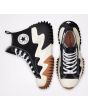 Zapatillas Converse Run Star Motion Hi negras con plataforma blanca negra y goma miel Unisex superior