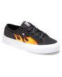 Zapatillas DC Shoes Manual negras con llamas para niño frontal