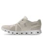 Zapatillas On Running Cloud 5 gris perla y blanco para mujer izquierda