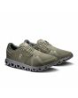 Zapatillas On Running Cloud 6 color verde oliva y gris eclipse para hombre frontal