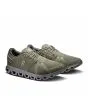 Zapatillas On Running Cloud 6 color verde oliva y gris eclipse para hombre frontal