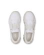 Zapatillas ON Running Cloud 6 Blanco-Blanco para mujer cordones elásticos atado rápido