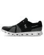 Zapatillas On Running Cloud 5 Combo Black Alloy negras y blancas para hombre izquierda 