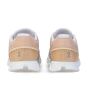 Zapatillas On Running Cloud 5 Fuse naranjas y blancas para mujer posterior