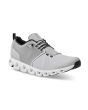 Zapatillas impermeables On Running Cloud 5 Waterproof grises y blancas para hombre frontal 