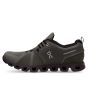 Zapatillas On Running Cloud 5 Waterproof verde oliva y negras para hombre izquierda