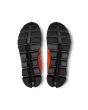 Zapatillas On Running Cloud 5 Waterproof naranjas y grises para hombre suela Cloudtec