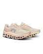 Zapatillas de running On Cloudmonster color beige y rosa para mujer frontal