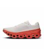 Zapatillas de Running On Cloudmonster Blancas y Naranjas para mujer izquierda