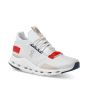 Zapatillas On Running Cloudnova blancas y rojas para hombre frontal