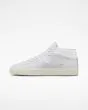 Zapatillas de piel para Skate Converse CONS Louie Lopez Pro Mid Mono Leather Blancas para hombre izquierda 