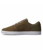 Zapatillas de skate DC Shoes Crisis 2 verde oliva y blanco para hombre izquierda