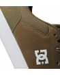 Zapatillas de skate DC Shoes Crisis 2 verde oliva y blanco para hombre logo
