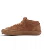 Zapatillas de Skate Vans Half Cab marrones con suela gum para hombre izquierda