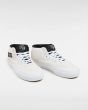 Zapatillas de Skate Vans Half Cab Blancas y Negras para hombre frontal