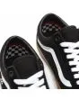 Zapatillas de Skateboard Vans Old Skool negras con suela de goma y banda lateral blanca para hombre interior