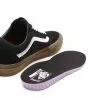 Zapatillas de Skateboard Vans Old Skool negras con suela de goma y banda lateral blanca para hombre plantilla