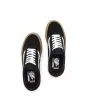 Zapatillas de Skateboard Vans Old Skool negras con suela de goma y banda lateral blanca para hombre superior
