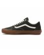 Zapatillas de Skate Vans Old Skool verdes con suela de goma y banda lateral blanca para hombre izquierda