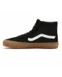 Zapatillas de Skateboard Vans SK8-Hi negras con banda lateral blanca y suela de goma para hombre izquierda