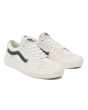 Zapatillas de Skateboard Vans SK8-Low Marshmallow Raven blancas con banda lateral gris para hombre frontal 
