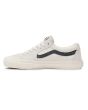 Zapatillas de Skateboard Vans SK8-Low Marshmallow Raven blancas con banda lateral gris para hombre izquierda