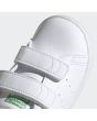 Zapatillas Adidas para bebé Stan Smith CF con cierre de velcro blancas y verdes puntera