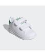 Zapatillas Adidas para bebé Stan Smith CF con cierre de velcro blancas y verdes