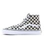 Zapatillas Vans Altas Checkerboard SK8-HI Tapered Negras con banda lateral sidestripe blanca izquierda