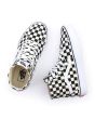 Zapatillas Vans Altas Checkerboard SK8-HI Tapered Negras con banda lateral sidestripe blanca superior