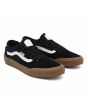 Zapatillas Vans Chima 2 negras con banda lateral sidestripe blanca  y suela de goma para hombre frontal 