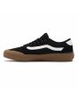 Zapatillas Vans Chima 2 negras con banda lateral sidestripe blanca  y suela de goma para hombre izquierda