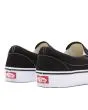 Zapatillas de lona Vans Classic Slip on negras con suela blanca posterior