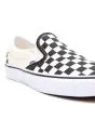 Zapatillas de lona Vans Classic Slip blancas con estampado checkerboard negro y blanco Unisex etiqueta