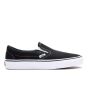 Zapatillas de lona Vans Classic Slip on negras con suela blanca