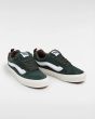 Zapatillas de ante Vans Knu Skool Pig Suede Plaid Scarab Verdes para hombre frontal