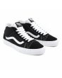 Zapatillas Vans de caña media Mid Skool negras y banda lateral blanca Unisex 