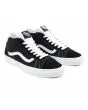 Zapatillas Vans de caña media Mid Skool negras y banda lateral blanca Unisex 