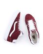 Zapatillas Vans de caña media Mid Skool granates y banda lateral blanca Unisex superior