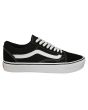 Zapatillas Vans Old Skool Lite negras con banda lateral y suela blanca