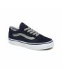 Zapatillas Vans Old Skool en color azul y con banda lateral gris para niño 4-8 años frontal