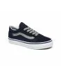Zapatillas Vans Old Skool en color azul y con banda lateral gris para niño 4-8 años frontal