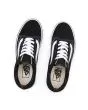 Zapatillas con plataforma Vans Old Skool en color negro y banda lateral sidestripe blanca superior