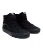 Zapatillas Vans Altas Sk8 Hi de lona negras con banda lateral sidestripe en color negro frontal 