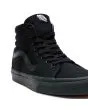 Zapatillas Vans Altas Sk8 Hi de lona negras con banda lateral sidestripe en color negro cordones
