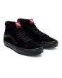 Zapatillas Vans de caña alta SK8-Hi de ante en negro con banda lateral sidestripe negra Unisex frontal 